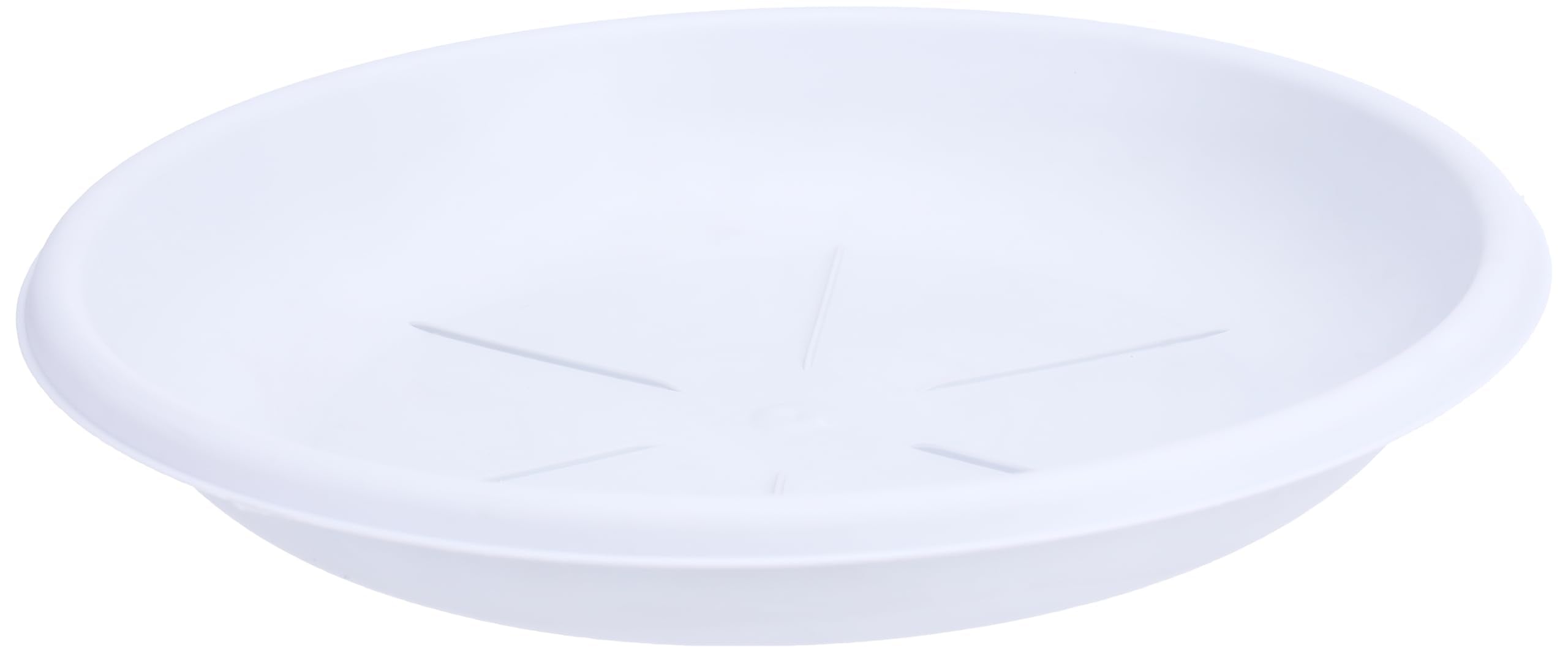 Bama Round Saucer 25103, White, Plastic, Made in Italy, Garden Plant Pot Base Tray