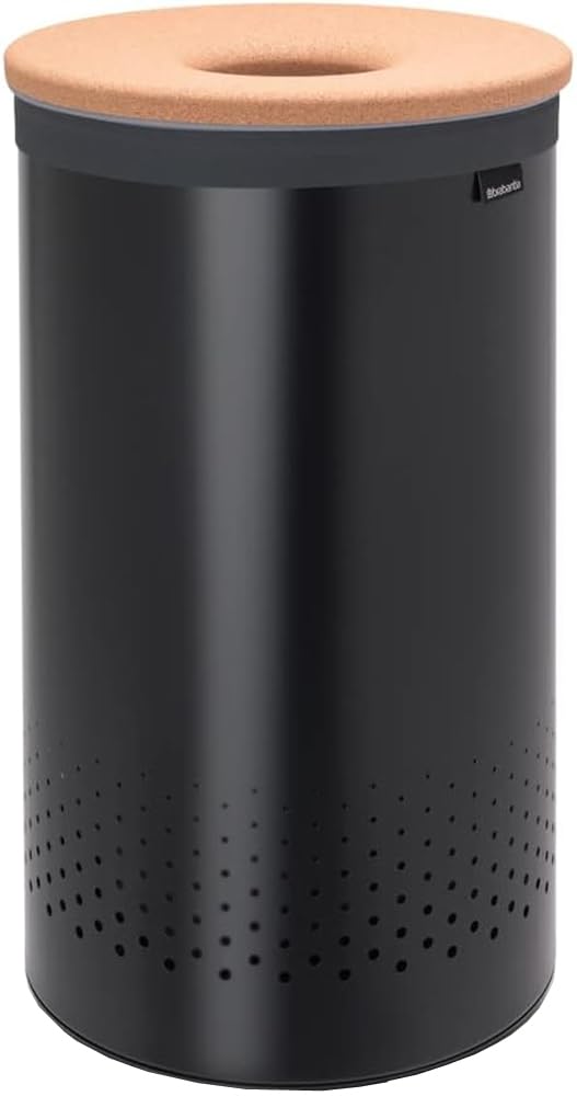 Brabantia 120022 Laundry Bin, Black, 60L