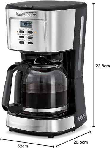 Black & Decker DCM85-B5 900W Programmable Coffee Maker with LCD Display, 900 W- Have Scratches