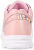 Karisma J.B Collection Mesh-Vamp Iridescent Star Detail Perforated Side Lace-Up Shoes for Girls - Pink - 26 EU