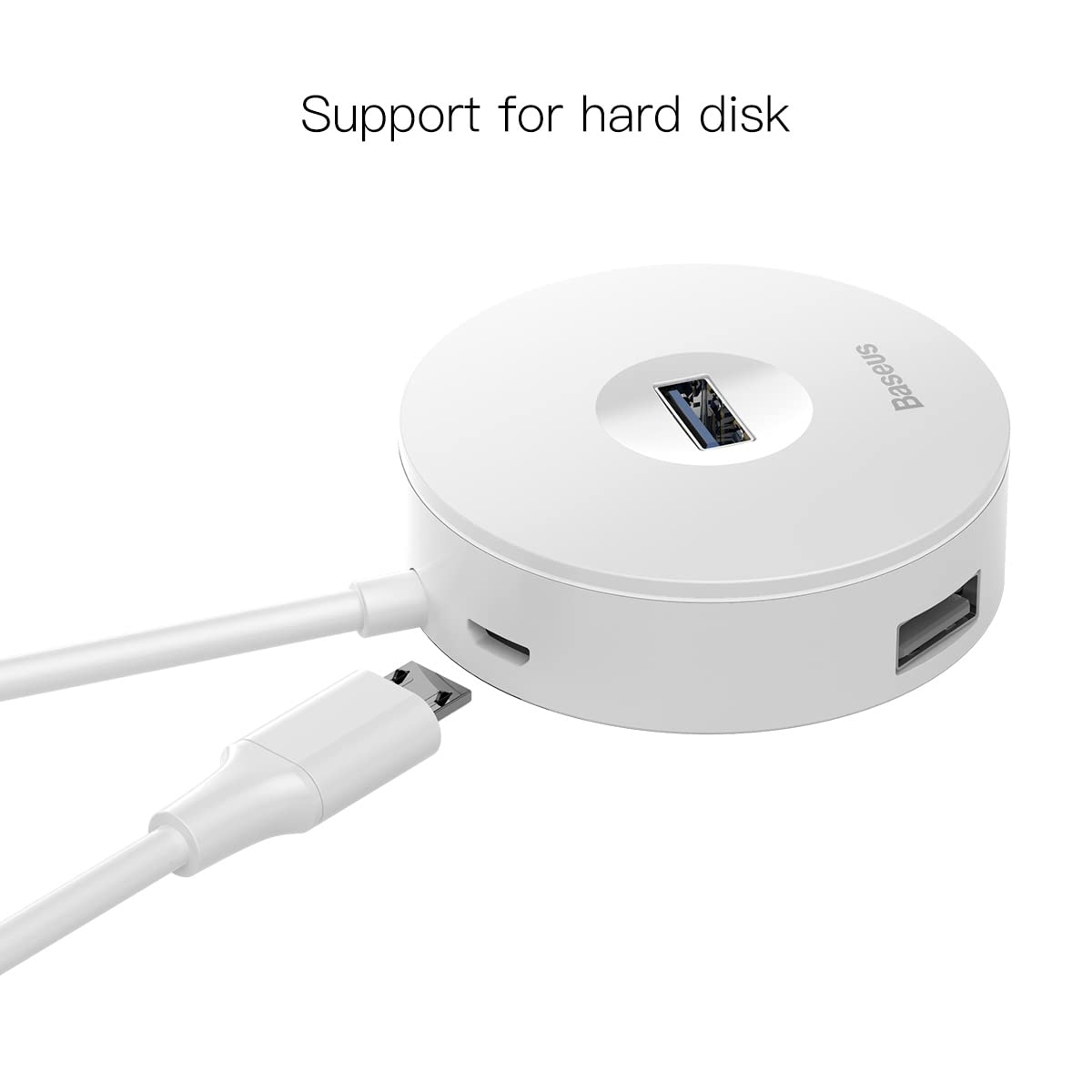 محول محور مربع دائري باسيوس (النوع C الى USB3.0 * 1+USB2.0 * 3) 10 سم