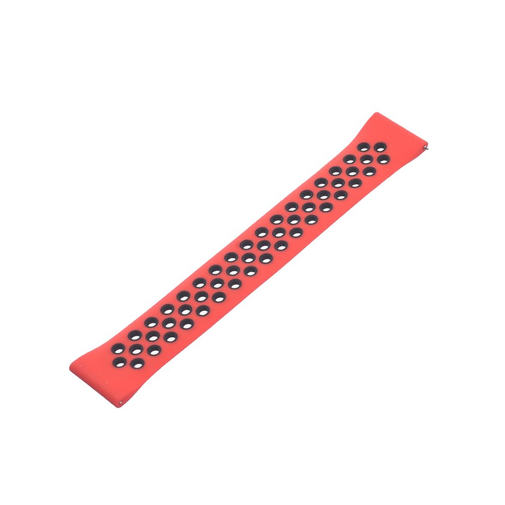 Generic Silicone Adjustable Watch Strap With Holes Design For Unisex Compatible With Smart Watches - Safqqa Egypt