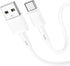 Hoco X83 - Victory Charging And Data Transmittion Cable (3A - 1M), USB-A To USB-C Plug, Compatible With Samsung Huawei Xiaomi Oppo - White