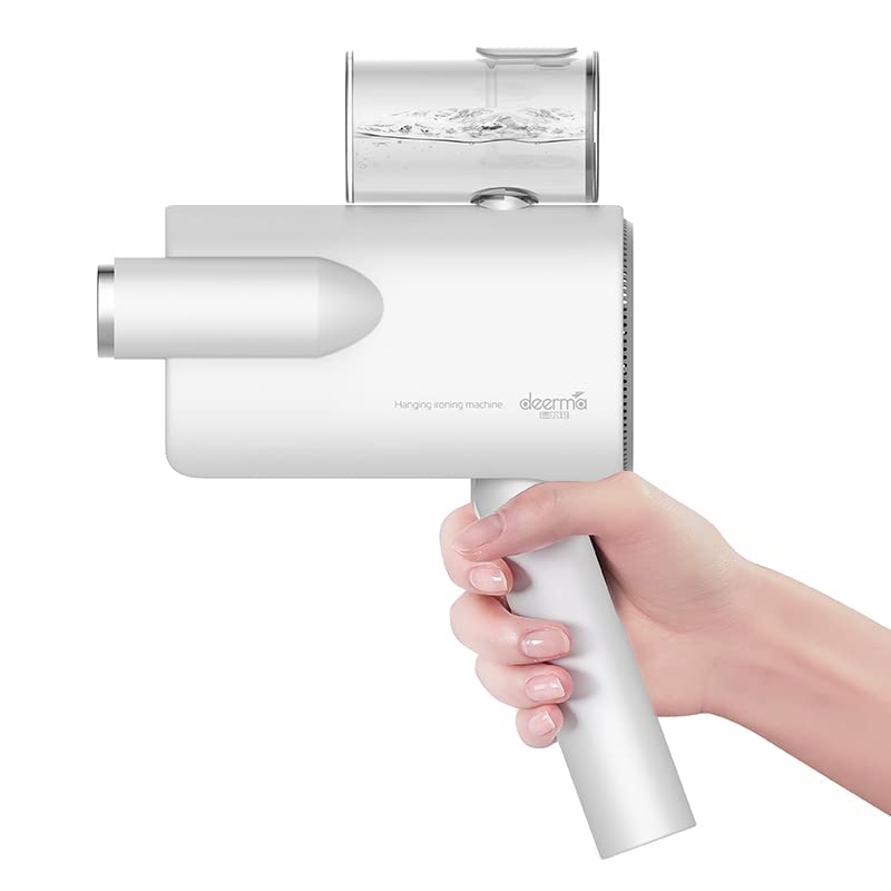 Deerma HS007 Portable Handheld Steamer Travel Steamer Mini Travel Steamer Special Folding Handle | Remove Wrinkles | Fast Heating | Foldable Compact Design | 100ml Water Tank | Aluminium Alloy- White