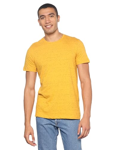 Ravin Men's Ribbed Crew Neck Solid Basic Cotton T-Shirt