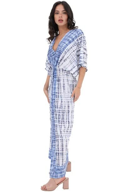 قفطان EEZEEY للنساء واسع مع حزام داخلي قابل للتعديل قطعة أنيقة ومريحة للارتداء. مصنوع من قماش ناعم وخفيف الوزن يوفر سهولة الحركة والراحة طوال اليوم