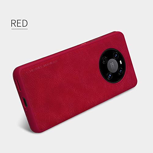 Nillkin Qin Leather Series Cover Case Designed For Huawei Mate 40/Mate 40 E - Red