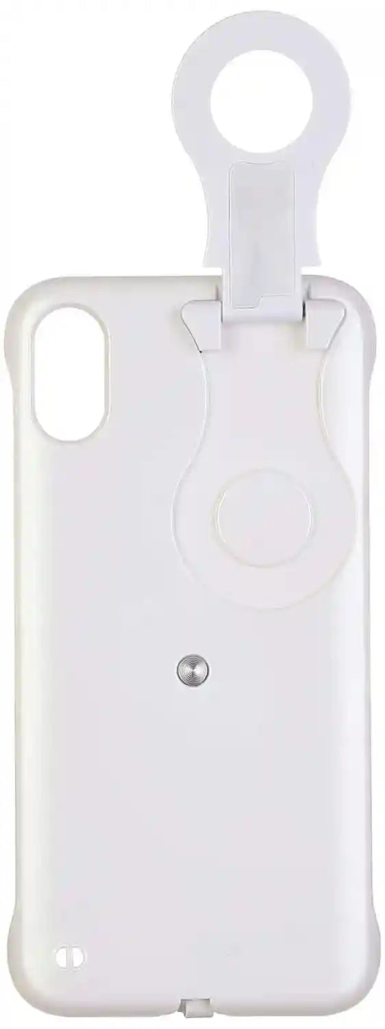 ENVIROMENT HARD BACK COVER WITH FRONT CAMERA LAMP FOR IPHONE X MOBILE PHONE - WHITE - Safqqa Egypt