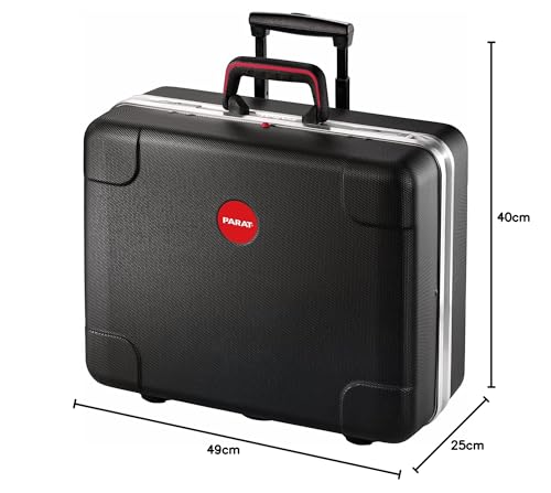 PARAT GmbH & Co. KG 535500171 حقيبة أدوات فضية قابلة للدحرجة، سوداء، كينغ