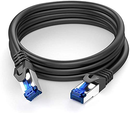KabelDirekt – كابل شبكة 5 م إيثرنت الشبكة المحلية وكابل التوصيل نقل أقصى حد من السرعة بالألياف ومناسب لشبكات اتصال Gigabit والمفاتيح ووحدات الراوتر والمودم مع مدخل RJ45 فضي