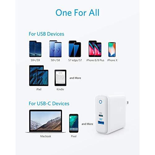 Anker PowerPort II PD Adapter – White with 1 PD & 1 Power IQ 2.0 Port