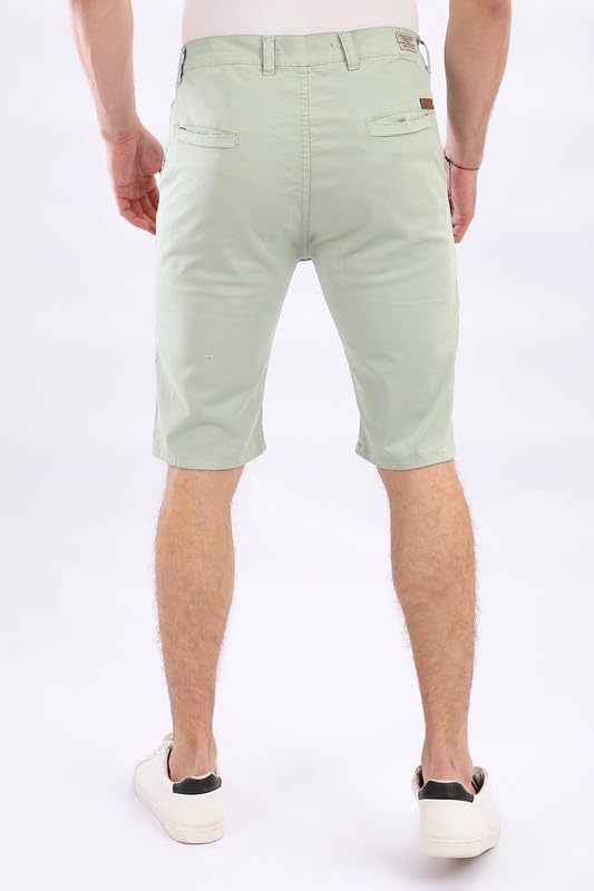 شورت White Rabbit كاجوال من قماش الجبردين للرجال، مريح وعملي ومناسب للاستخدام اليومي