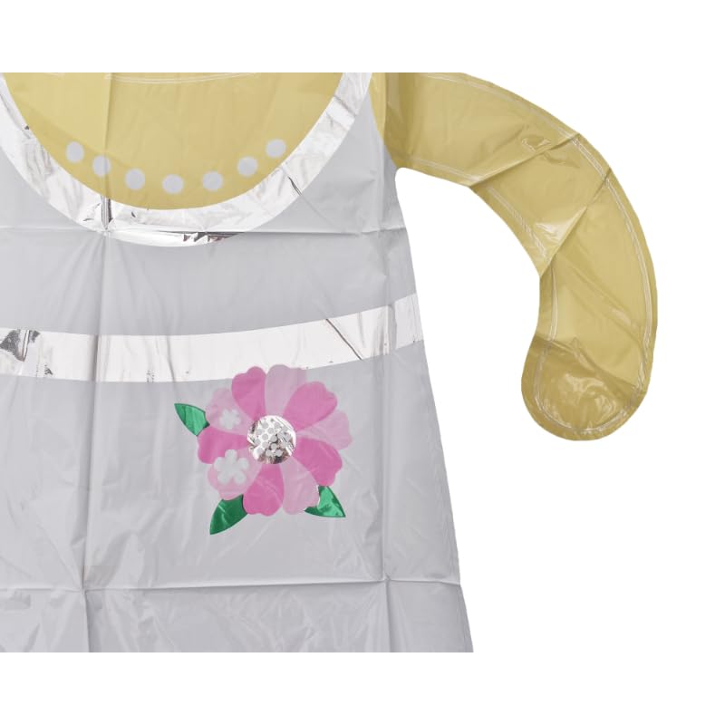 بالونات زينة حفلات كبيرة من الفويل على شكل عروس ترتدي فستان يمكن ملؤها بالهواء أو الهيليوم وتتضمن شفاطة مصنوعة خصيصًا لتزيين الزفاف