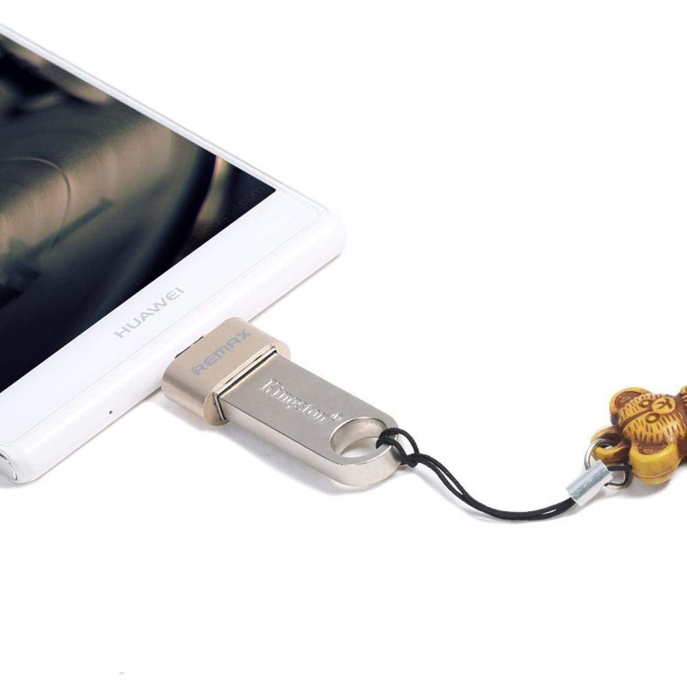 Generic Remax RA-OTG Micro USB Adapter – USB OTG Converter for Mobile Phones (Silver)