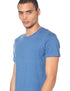 Ravin Men's Ribbed Crew Neck Solid Basic Cotton T-Shirt