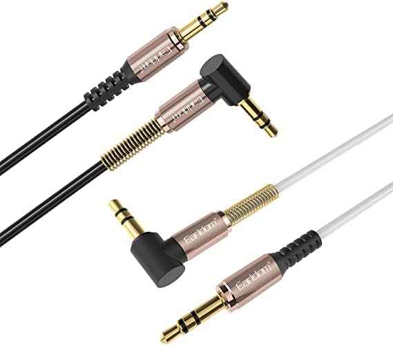 Earldom et-aux23 audio aux cable 1.8m for car,sound box,phone,laptop - black - Safqqa Egypt