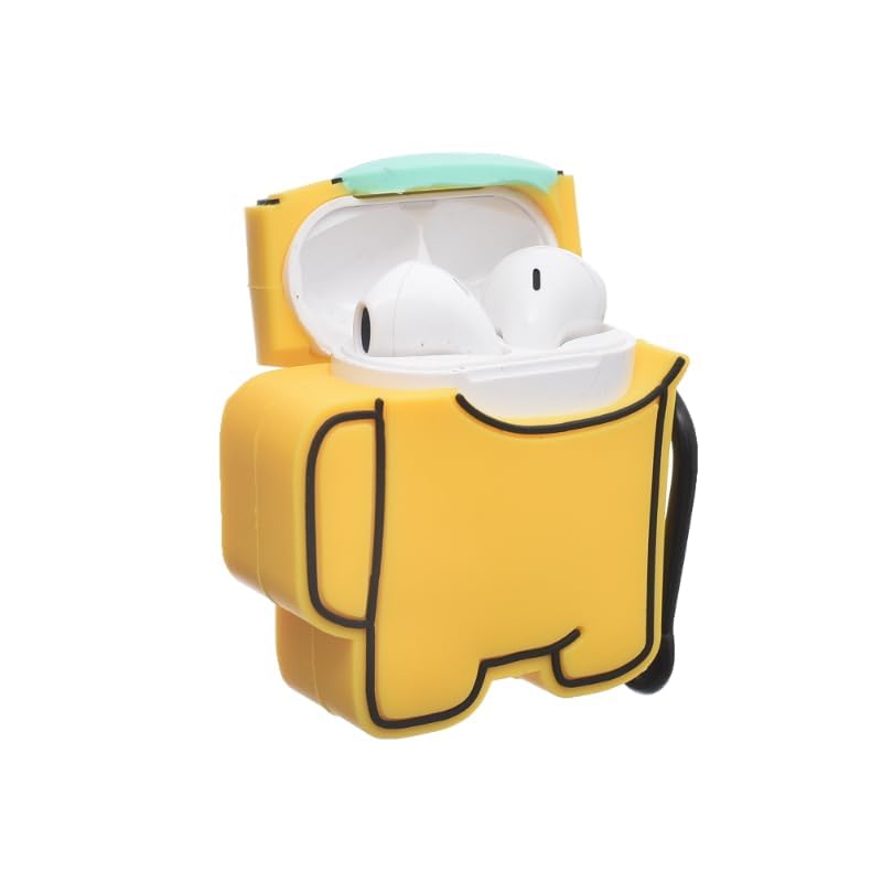 G-Power Silicone Full Cover Airpod Protective Case Designed With Cute Astronaut Shaped And Contains Ring Strap Suitable For Airpods