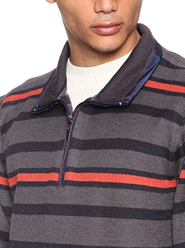 سويت شيرت مخطط للرجال من Bardis Wear، برتقالي، مقاس M 