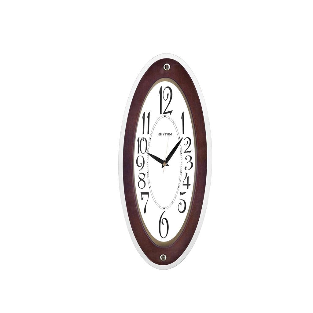 ساعة حائط من ريثم موديل CMG994NR06 (بني)