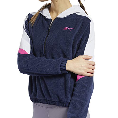 Reebok MYT Contrast Chest Logo Zip-Up Hoodie for Women