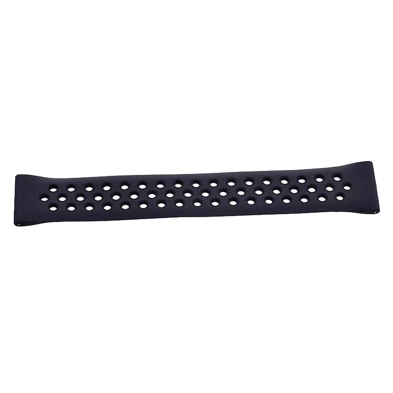 Generic Silicone Adjustable Watch Strap With Holes Design For Unisex Compatible With Smart Watches 20 MM - Black
