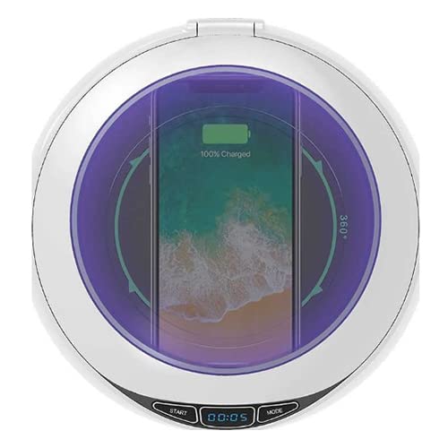 Powerology Universal Uv Sanitiser Box With Wireless Charging 15W - White