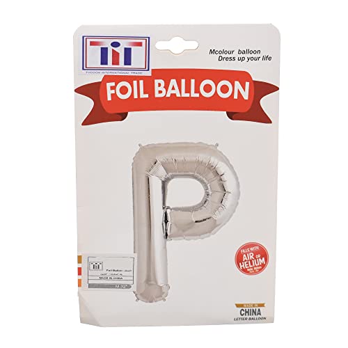 Generic Letter P Foil Balloon 32 Inch Silver Party Birthday Decoration – Safqqa Egypt