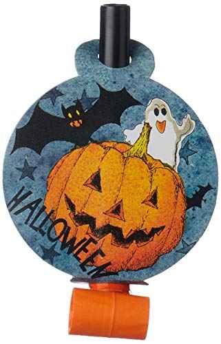 Party Pumpkin Print Bags Blowouts Forks Cups Plates Hats and Horns Set 71 Pieces - Multi Col - Safqqa Egypt