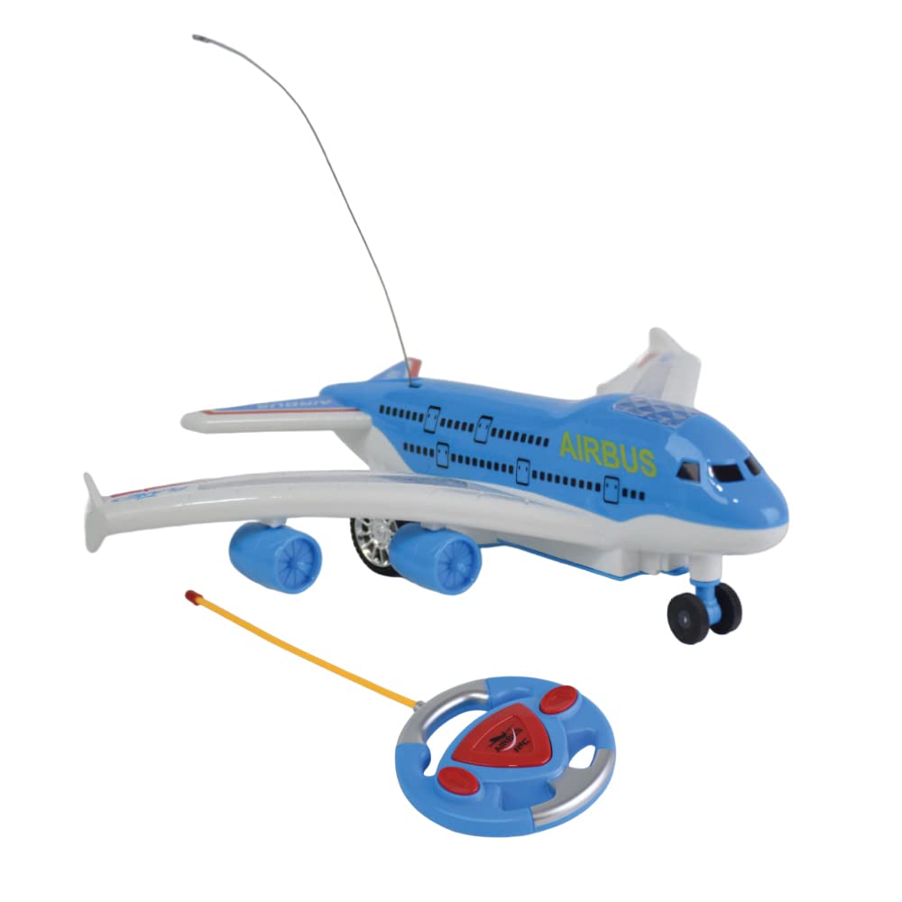 طائرة إيرباص 1102 عالية السرعة مع جهاز تحكم عن بعد ونظام موسيقى للأطفال - متعددة الألوان