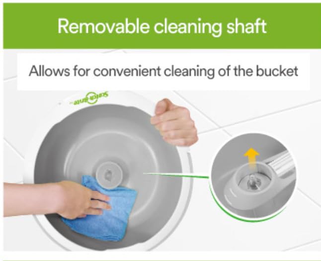 Scotch-Brite 2-in-1 Bucket Spin Mop set (includes: mop with stick, bucket, mop refill), 1 set/pack | 360 easy all-around cleaning | Cleaning Mop | rinsing and drying in a single bucket | Floors