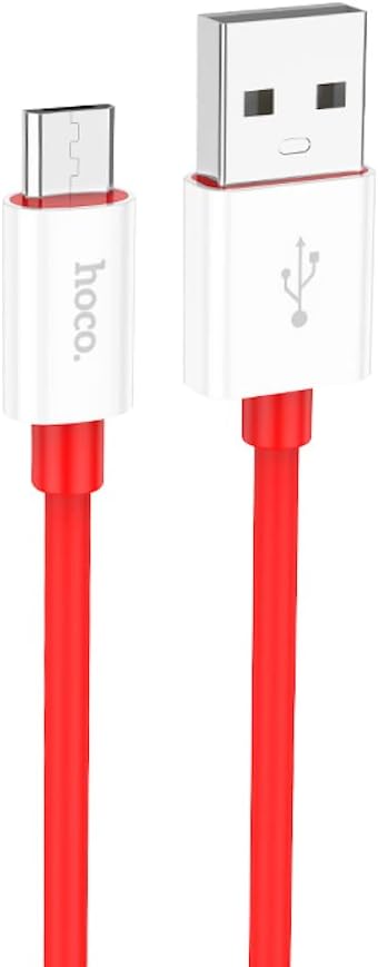 Hoco X87 - Magic Silicone Charging And Data Transmittion Cable (2.4A - 1M), USB-A To Micro-USB Plug, Compatible With Samsung Huawei Xiaomi Oppo - Safqqa