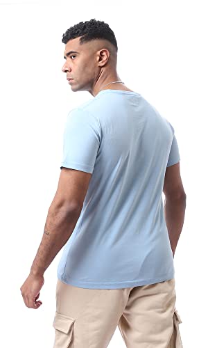 Ravin Men's Ribbed Crew Neck Solid Basic Cotton T-Shirt