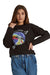 Premoda Women's Fancy Long Sleeve Cropped Sweatshirt with Print