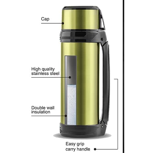 La Vita - thermos stainless steel 1.00 liter mitac gold with handle & deluxe belt