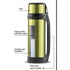 La Vita - thermos stainless steel 1.00 liter mitac gold with handle & deluxe belt