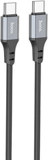 Hoco X86 Spear Silicone Fast Charging & Data Cable USB-C to USB-C – Black