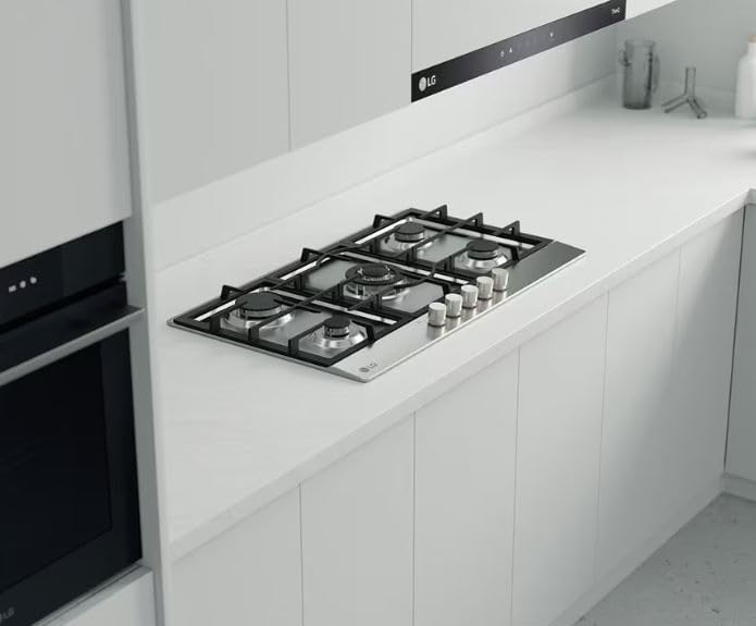 سطح غاز بلت إن إل جي 90 سم بخمسة شعلات من الستانلس ستيل