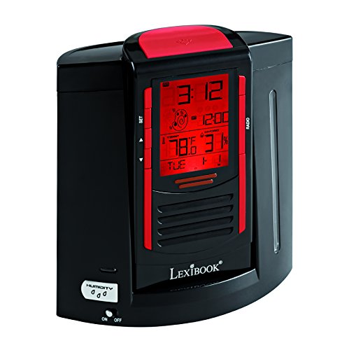 Lexibook - RL2000 - Radio Digital, Black, One Size, Modern, Unisex, Multi-Display, Tabletop, AC/Battery Powered, Clock