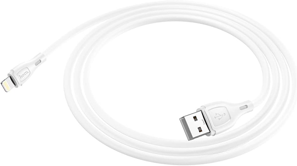 Hoco X61 Ultimate Silicone Charging & Data Transmission Cable (2.4A – 1M) – Lightning