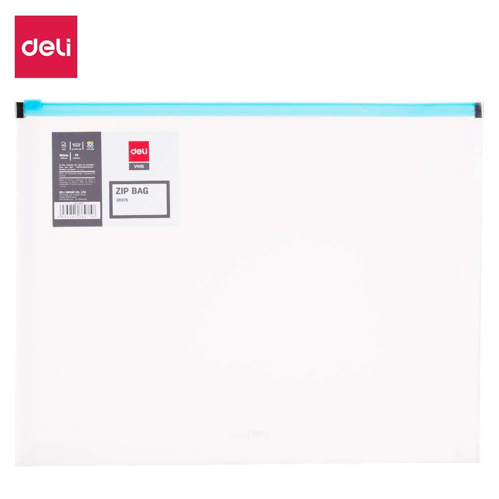 Deli A4 Size Zipper Bag
