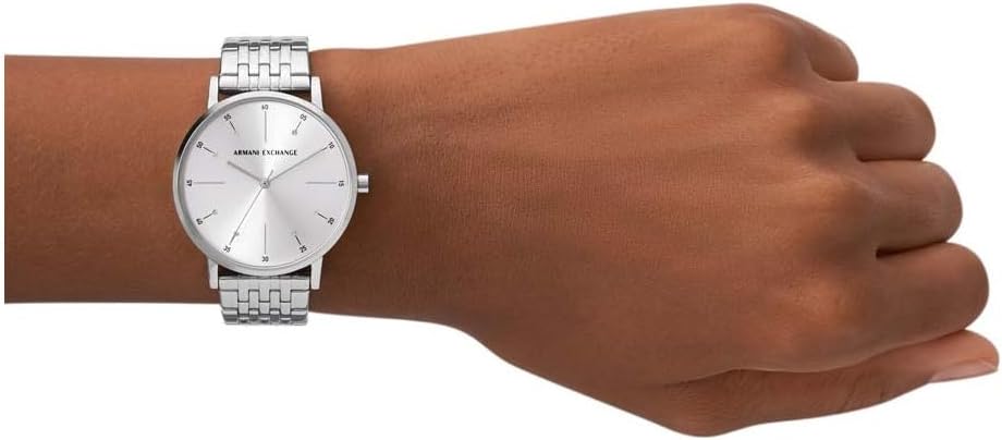 Armani Exchange Three-Hand Stainless Steel Watch - AX5578, Silver, bracelet, Womens