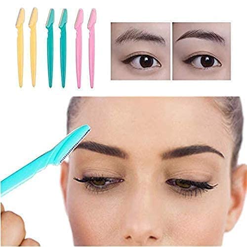 Top Select Eyebrow Painless Facial Hair Remover Razor for Face, Women and Men (Multicolour) (Pack of 1)