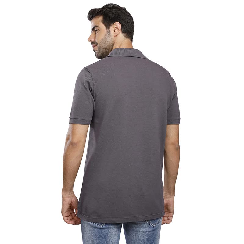 Coup Slim Fit Plain Polo Shirt with Short Sleeves and Button Closure