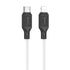 Hoco X90 - Cool PD Silicone Fast Charging And Data Transmittion Cable (20W - 1M), USB-C To Lightning Plug, Compatible With Apple iPhone iPad Airpods - White - Safqqa Egypt