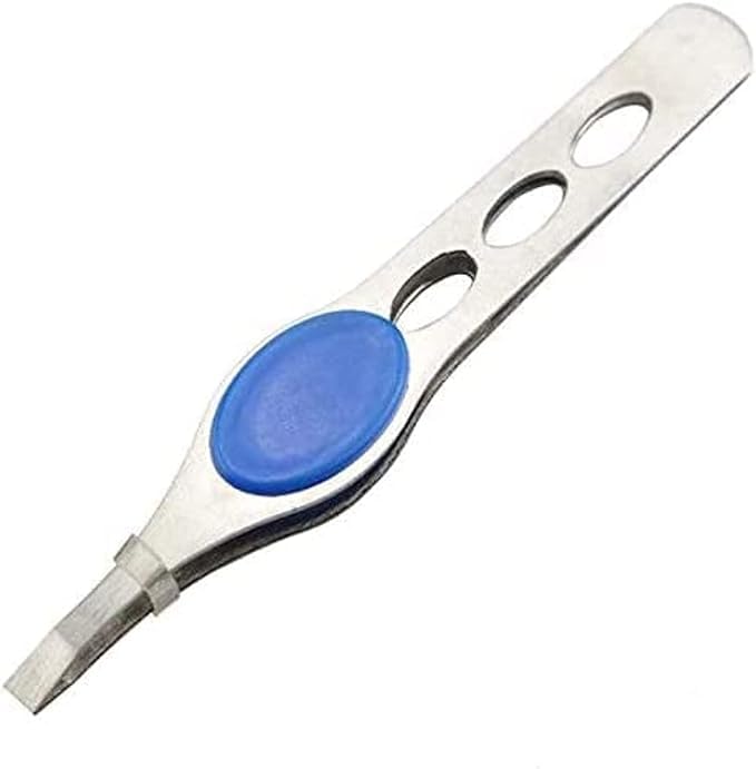 Generic Stainless Steel Tweezers Set of 2, Precision Rustproof Eyebrow & Facial Hair Removal Tool