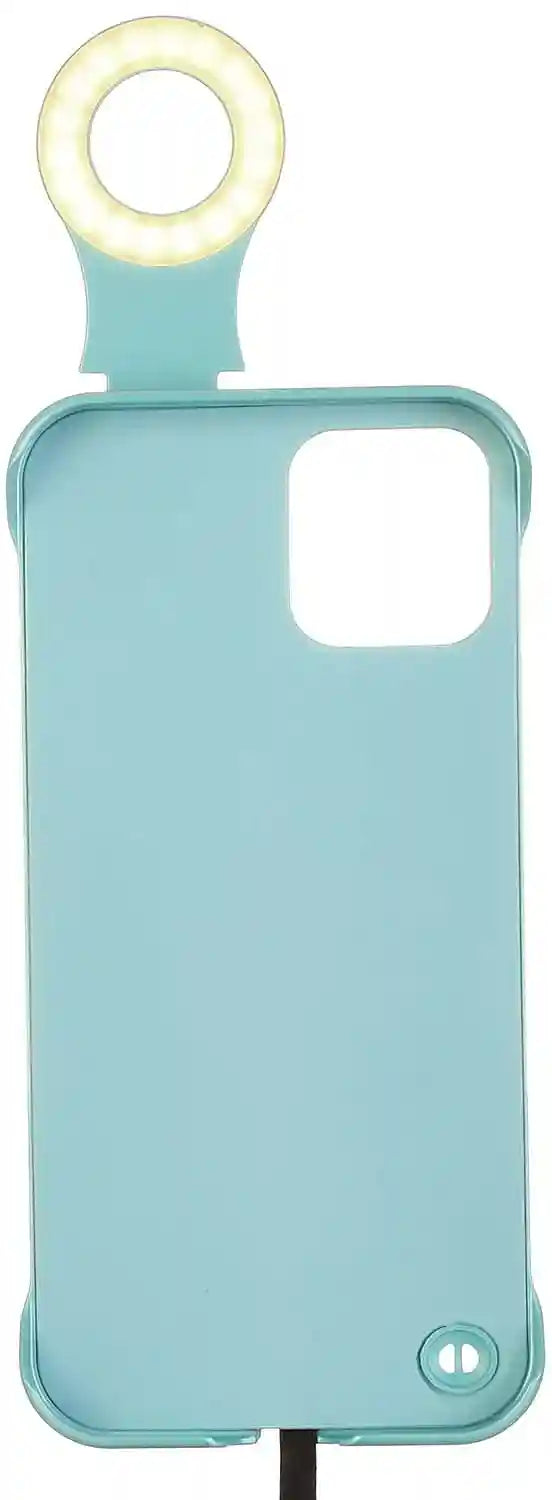 جراب خلفي صلب إنفايرومنت مع مصباح كاميرا أمامية لهاتف آيفون 12 وآيفون 12 برو - أزرق