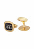 Cerruti 1881 Black And Gold Plated Stainless Steel Cufflinks For Men