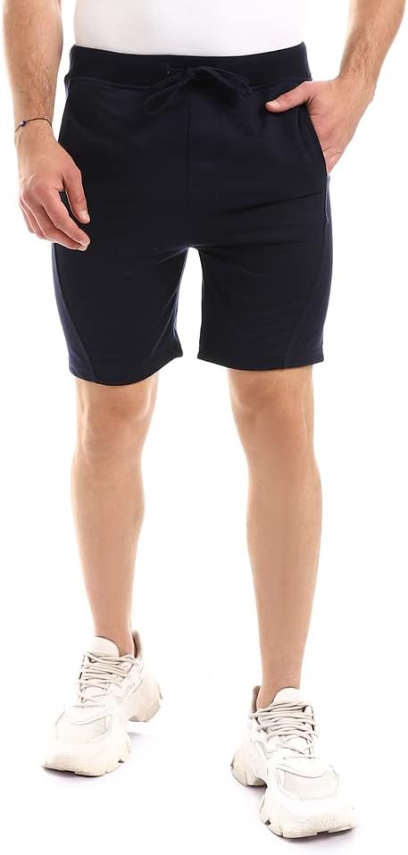 Off Cliff Men’s Side Stitching Pattern Plain Shorts