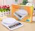 High Accuracy Digital Kitchen Scale 10 Kg - White Electronic Weight Scale - Portable Kitchen Food LCD Display Scales