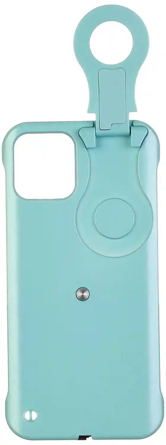 جراب خلفي صلب إنفايرومنت مع مصباح كاميرا أمامية لهاتف آيفون 12 وآيفون 12 برو - أزرق